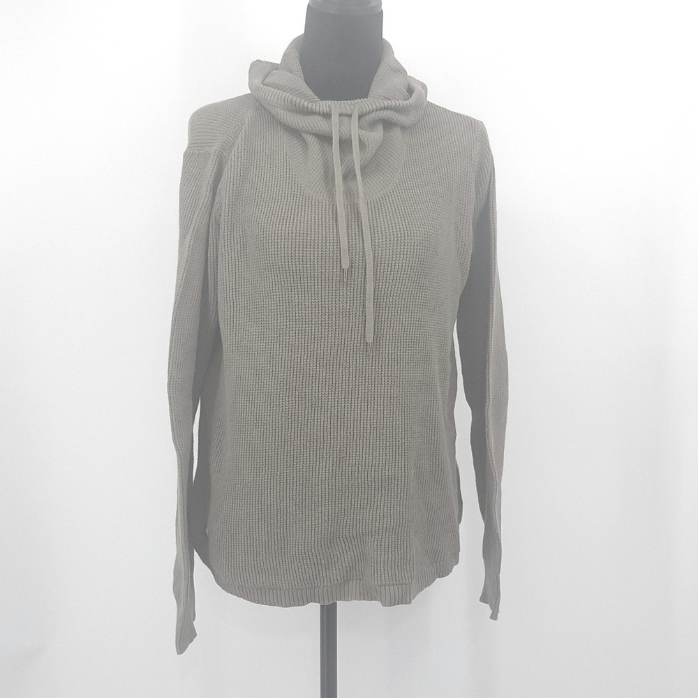 Lauren Ralph Lauren Olive Green Waffle Knit Cowl Neck Pullover Sweater Gorpcore